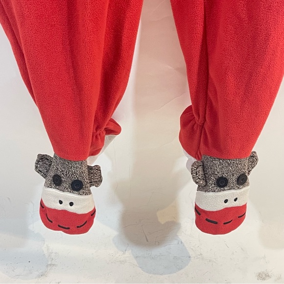 Nick & Nora Sock Monkey Onesie Pajamas - Picture 3 of 13
